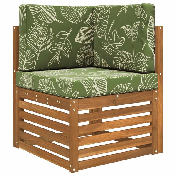 vidaXL Coussin de canap&eacute; d'ext&eacute;rieur 3 pcs Mod&egrave;le feuille Polyester