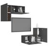 vidaXL Ensemble de meubles TV 4 pcs Gris Bois d&rsquo;ing&eacute;nierie