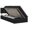 vidaXL Lit avec rangement et matelas Noir 90 x 200 cm Velours