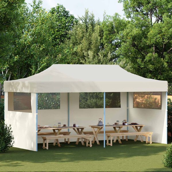 vidaXL Tente de f&ecirc;te Cr&egrave;me 291 x 580 x 315 cm Tissu Oxford