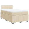 vidaXL Sommier &agrave; lattes de lit avec matelas Cr&egrave;me 120x200 cm Tissu