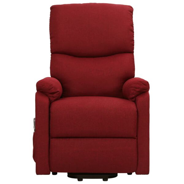 vidaXL Fauteuil de massage Rouge bordeaux Tissu