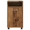 vidaXL Armoire avec roues vieux bois 33x38x60 cm bois d'ingénierie