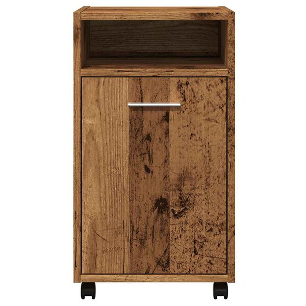 vidaXL Armoire avec roues vieux bois 33x38x60 cm bois d'ingénierie