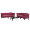 vidaXL Ensemble de canap&eacute;s 2 pcs rouge bordeaux velours
