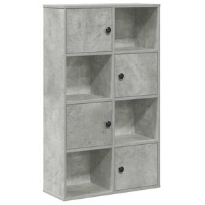 vidaXL Biblioth&egrave;que gris b&eacute;ton 60x24x101,5 cm bois d'ing&eacute;nierie
