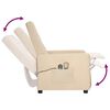vidaXL Fauteuil électrique de massage Crème Tissu