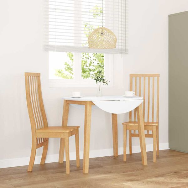 vidaXL Chaises &agrave; manger 2 pcs bois massif caoutchouc