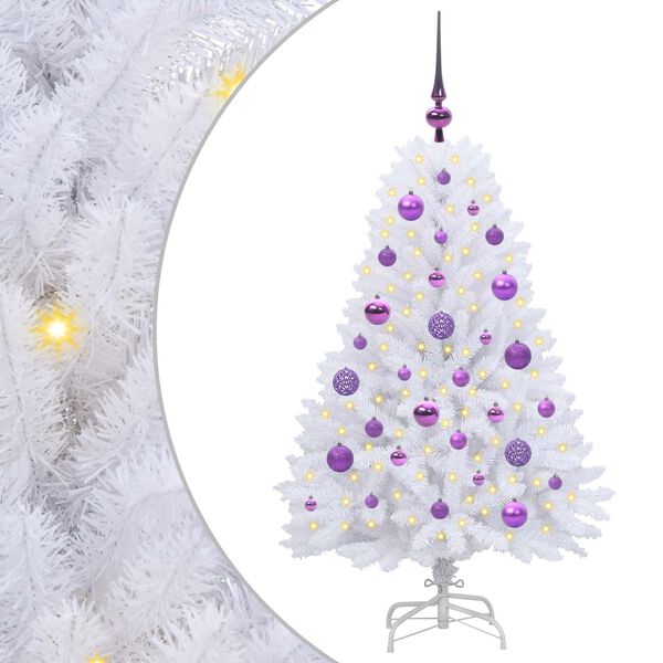 vidaXL Sapin de No&euml;l Artificiel &agrave; Branches Articul&eacute;es Blanc 120 cm