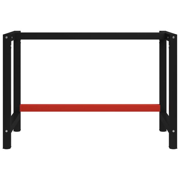 vidaXL Cadre de banc de travail M&eacute;tal 120x57x79 cm Noir et rouge