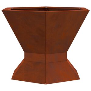 vidaXL Braise Marron 50 x 50 x 40 cm Acier patin&eacute;