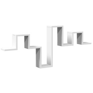 vidaXL &Eacute;tag&egrave;re murale blanc 104,5x10x43 cm bois d'ing&eacute;nierie