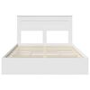 vidaXL Lit de Rangement Blanc 140 x 190 cm Bois d'ing&eacute;nierie