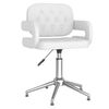 vidaXL Chaises pivotantes &agrave; manger lot de 2 blanc similicuir
