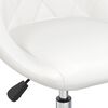 vidaXL Chaises pivotantes &agrave; manger lot de 4 Blanc Similicuir