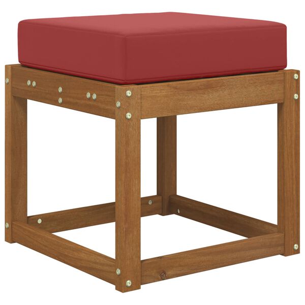 vidaXL Coussin de Si&egrave;ge d'Ext&eacute;rieur Bordeaux 40 x 40 x 8 cm