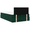 vidaXL Cadre de lit ottoman avec matelas vert fonc&eacute; 120x200 cm velours