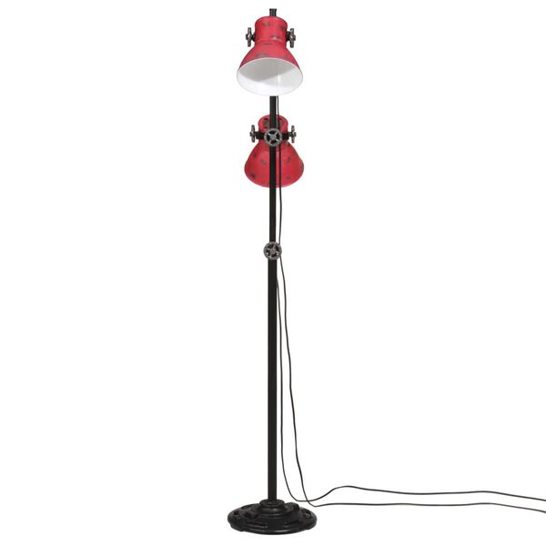 vidaXL Lampadaire 25 W rouge d&eacute;lav&eacute; 25x25x90/160 cm E27