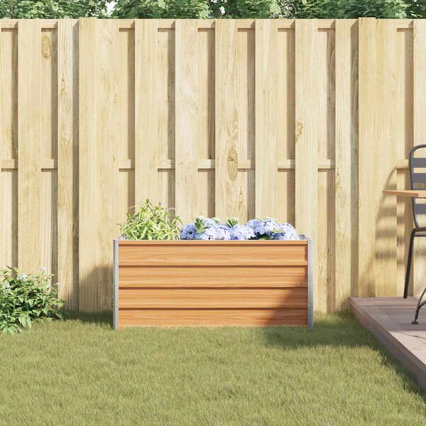 vidaXL Jardini&egrave;re sur&eacute;lev&eacute;e Marron Clair 100 x 40 x 45 cm