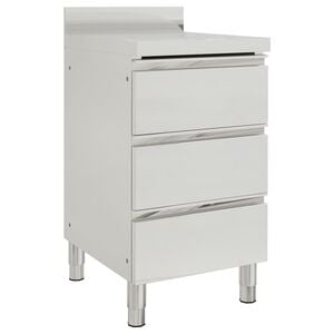 vidaXL Armoire de cuisine commerciale avec 3 tiroirs 50 x 60 x 96 cm