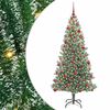 vidaXL Arbre de No&euml;l artificiel floconn&eacute; de neige avec lumi&egrave;re LED