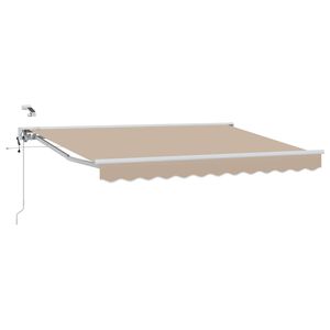 vidaXL Auvent r&eacute;tractable &eacute;lectrique Beige et blanc 3,5 x 2 m