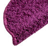 vidaXL Tapis d'escalier 10 pi&egrave;ces 56x17x3 cm Violet Demi-rond