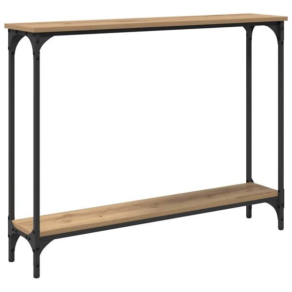 vidaXL Table console avec &eacute;tag&egrave;re Ch&ecirc;ne artisanal 100 x 22,5 x 75 cm