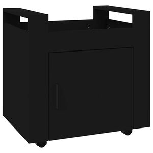 vidaXL Chariot de bureau Noir 60x45x60 cm Bois d'ing&eacute;nierie
