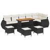 vidaXL Ensemble de canap&eacute; de jardin 10 pcs Noir polyrotin