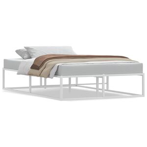 vidaXL Cadre de lit sans matelas blanc 120x200 cm m&eacute;tal