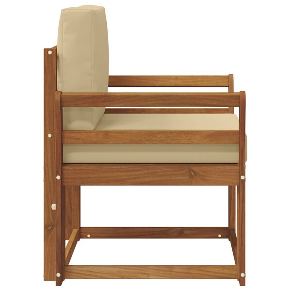 vidaXL Canap&eacute; d&rsquo;ext&eacute;rieur Bois d'acacia massif et polyester Naturel