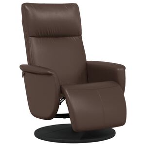 vidaXL Fauteuil inclinable avec repose-pieds marron similicuir