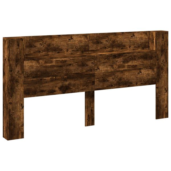 vidaXL T&ecirc;te de lit Ch&ecirc;ne fum&eacute; 200 x 16,5 x 103,5 cm Bois d'ing&eacute;nierie