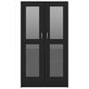 vidaXL Armoire à vitrine Noir 82,5x30,5x150 cm Bois d'ingénierie