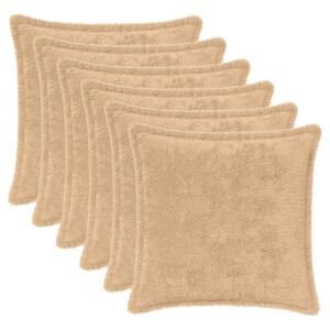 vidaXL Housse de coussin 6 pc HOUTEN Cr&egrave;me 30 x 30 cm