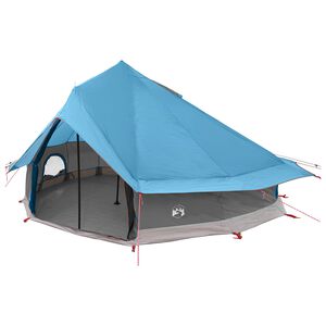 vidaXL Tente Tipi avec toit Bleu 700 x 700 x 395 cm Polyester et Acier