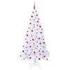 vidaXL Sapin de No&euml;l artificiel avec 300 LED Blanc 210 cm PVC et Acier