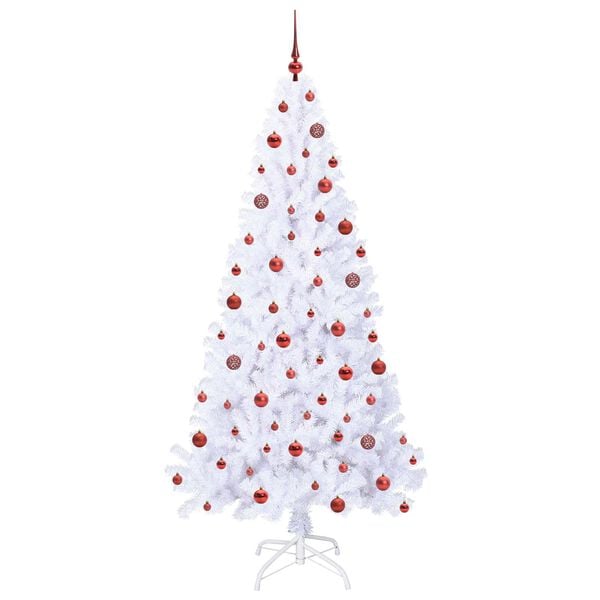 vidaXL Sapin de No&euml;l artificiel avec 300 LED Blanc 210 cm PVC et Acier