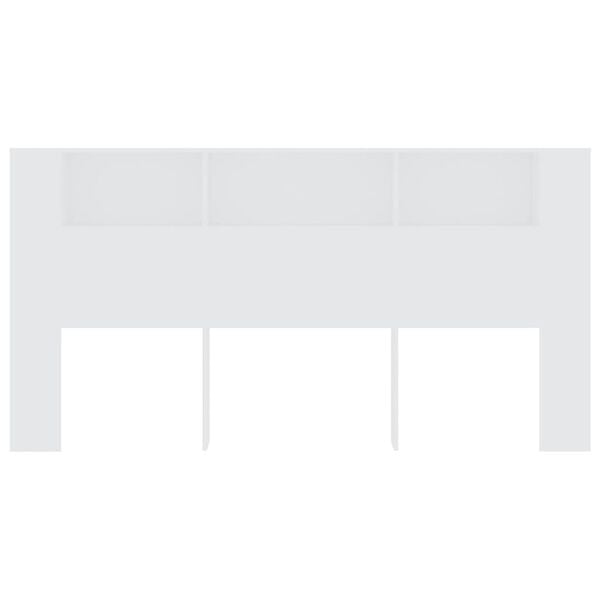 vidaXL Armoire de tête de lit Blanc 200x18,5x104,5 cm