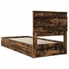 vidaXL Lit de Rangement Ch&ecirc;ne fum&eacute; 90 x 190 cm Bois d'ing&eacute;nierie