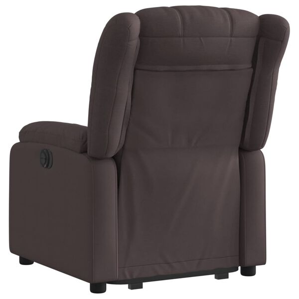 vidaXL Fauteuil inclinable marron foncé tissu