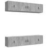 vidaXL Ensemble de meubles TV 6 pcs Gris b&eacute;ton Bois d'ing&eacute;nierie