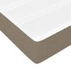 vidaXL Sommier &agrave; lattes de lit avec matelas Taupe 90x190 cm Tissu