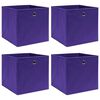 vidaXL Bo&icirc;tes de rangement 4 pcs Tissu intiss&eacute; 28x28x28 cm Violet