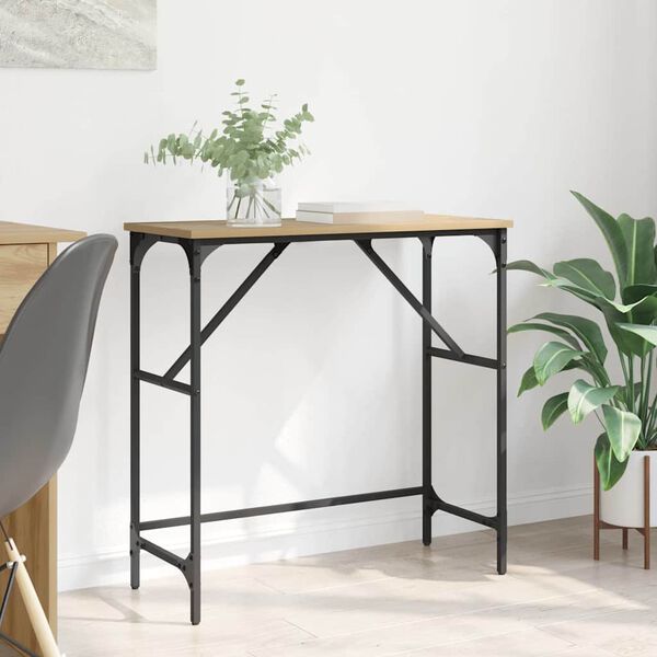 vidaXL Table console Chêne artisanal 75 x 32 x 75 cm Bois d'ingénierie