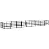 vidaXL Chenil d'ext&eacute;rieur pour chiens Acier 16,89 m&sup2;