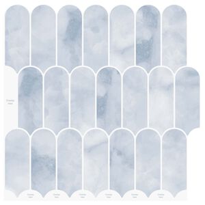 vidaXL Carreau en Plume 10 pi&egrave;ces Bleu clair 30 x 30 cm