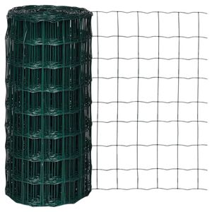 vidaXL Cl&ocirc;ture euro Acier 10 x 0,8 m Vert