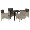 vidaXL Ensemble de salle &agrave; manger pour jardin 5 pc Gris clair